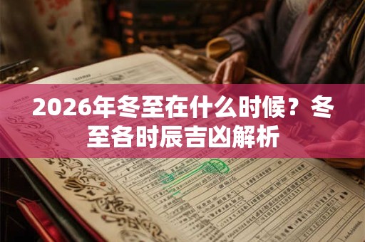 2026年冬至在什么时候?冬至各时辰吉凶解析 2026年冬至在什么时候?冬至各时辰吉凶解析