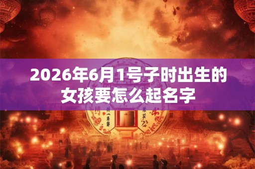 2026年6月1号子时出生的女孩要怎么起名字 2026年6月1号子时出生的女孩要怎么起名字