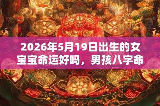 2026年5月19日出生的女宝宝命运好吗，男孩八字命运查询