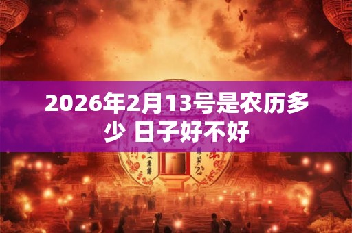 2026年2月13号是农历多少 日子好不好