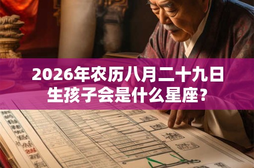 2026年农历八月二十九日生孩子会是什么星座? 2026年农历八月二十九日生孩子会是什么星座?