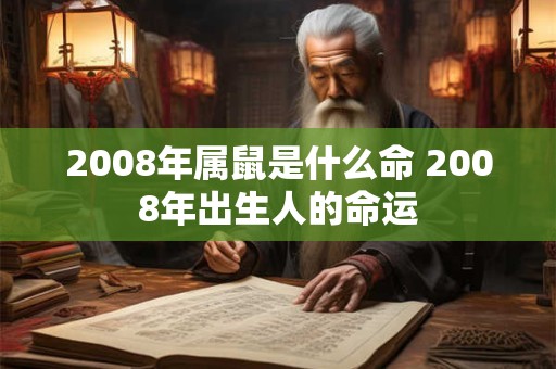 2008年属鼠是什么命 2008年出生人的命运