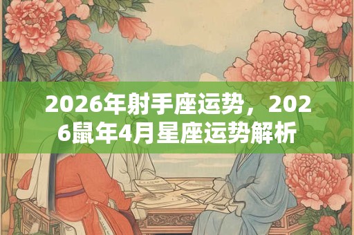2026年射手座运势，2026鼠年4月星座运势解析