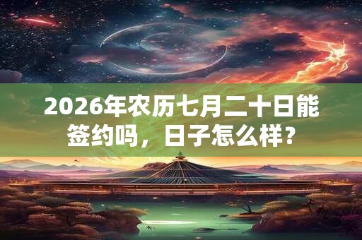 2026年农历七月二十日能签约吗,日子怎么样? 2026年农历七月二十日能签约吗,日子怎么样?