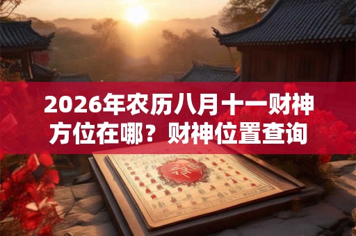 2026年农历八月十一财神方位在哪？财神位置查询