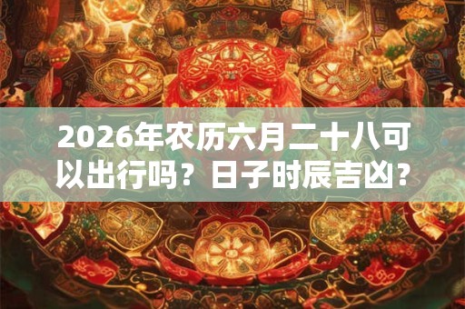 2026年农历六月二十八可以出行吗?日子时辰吉凶? 2026年农历六月二十八可以出行吗?日子时辰吉凶?