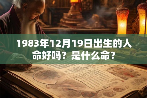 1983年12月19日出生的人命好吗？是什么命？