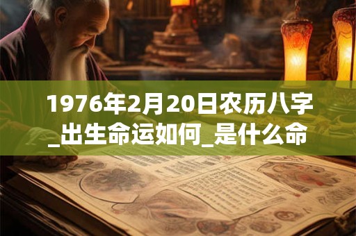 1976年2月20日农历八字_出生命运如何_是什么命