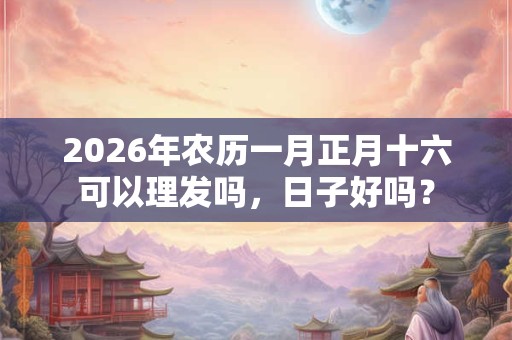 2026年农历一月正月十六可以理发吗，日子好吗？