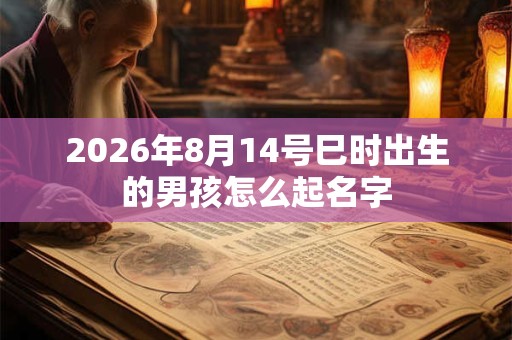 2026年8月14号巳时出生的男孩怎么起名字 2026年8月14号巳时出生的男孩怎么起名字