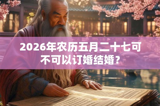 2026年农历五月二十七可不可以订婚结婚? 2026年农历五月二十七可不可以订婚结婚?