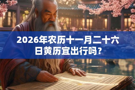 2026年农历十一月二十六日黄历宜出行吗? 2026年农历十一月二十六日黄历宜出行吗?