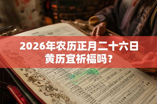 2026年农历正月二十六日黄历宜祈福吗? 2026年农历正月二十六日黄历宜祈福吗?