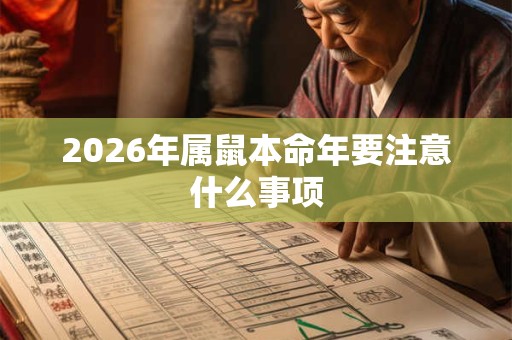 2026年属鼠本命年要注意什么事项 2026年属鼠本命年要注意什么事项