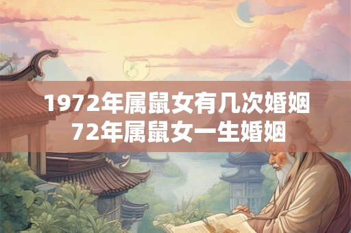 1972年属鼠女有几次婚姻 72年属鼠女一生婚姻