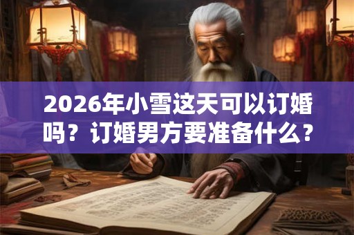 2026年小雪这天可以订婚吗？订婚男方要准备什么？
