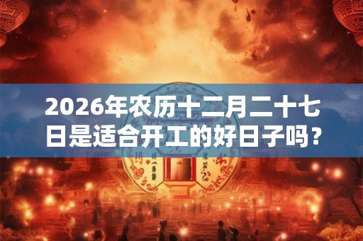 2026年农历十二月二十七日是适合开工的好日子吗? 2026年农历十二月二十七日是适合开工的好日子吗?