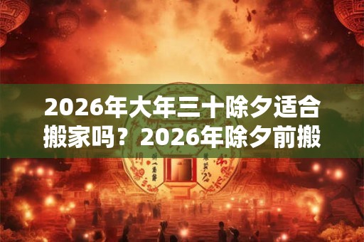 2026年大年三十除夕适合搬家吗？2026年除夕前搬家吉日