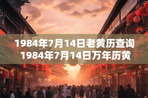 1984年7月14日老黄历查询 1984年7月14日万年历黄道吉日 1984年7月14日老黄历查询 1984年7月14日万年历黄道吉日