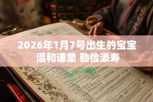 2026年1月7号出生的宝宝 温和谦柔 勤俭添寿 2026年1月7号出生的宝宝 温和谦柔 勤俭添寿