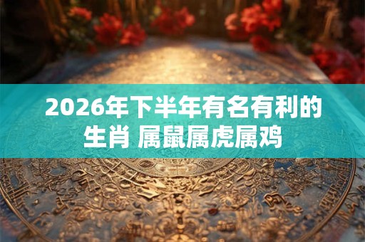 2026年下半年有名有利的生肖 属鼠属虎属鸡