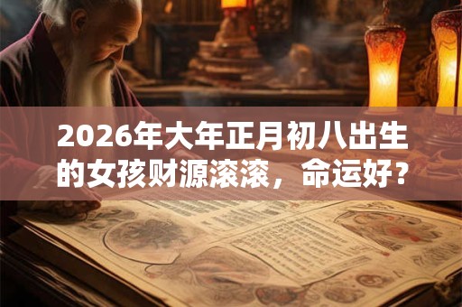 2026年大年正月初八出生的女孩财源滚滚,命运好? 2026年大年正月初八出生的女孩财源滚滚,命运好?