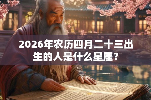 2026年农历四月二十三出生的人是什么星座？