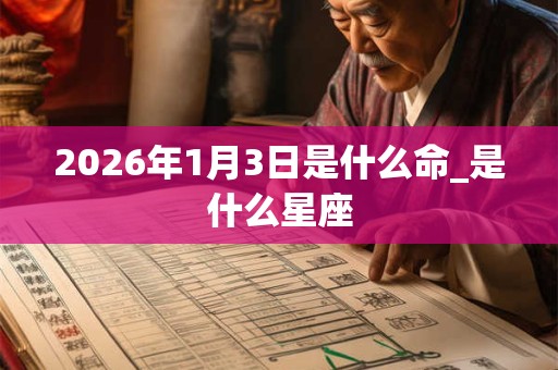 2026年1月3日是什么命_是什么星座
