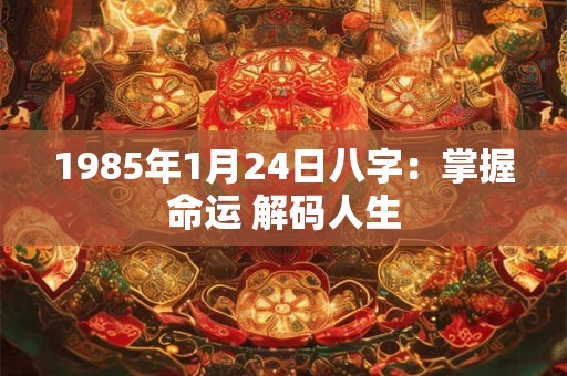 1985年1月24日八字:掌握命运 解码人生 1985年1月24日八字:掌握命运 解码人生