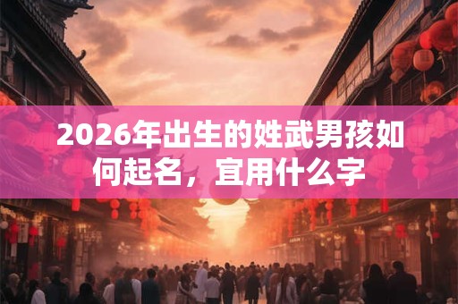 2026年出生的姓武男孩如何起名,宜用什么字 2026年出生的姓武男孩如何起名,宜用什么字
