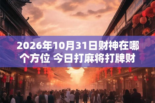 2026年10月31日财神在哪个方位 今日打麻将打牌财神方位！