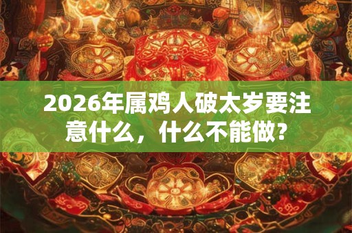2026年属鸡人破太岁要注意什么,什么不能做? 2026年属鸡人破太岁要注意什么,什么不能做?