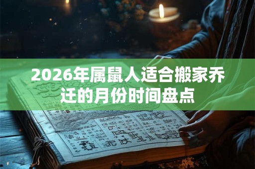 2026年属鼠人适合搬家乔迁的月份时间盘点 2026年属鼠人适合搬家乔迁的月份时间盘点