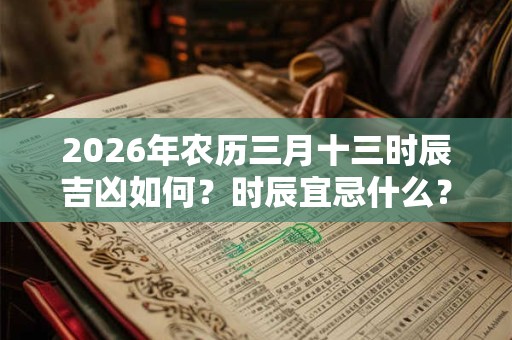 2026年农历三月十三时辰吉凶如何？时辰宜忌什么？