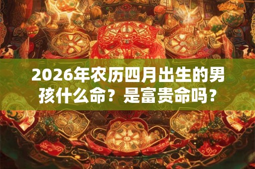 2026年农历四月出生的男孩什么命?是富贵命吗? 2026年农历四月出生的男孩什么命?是富贵命吗?