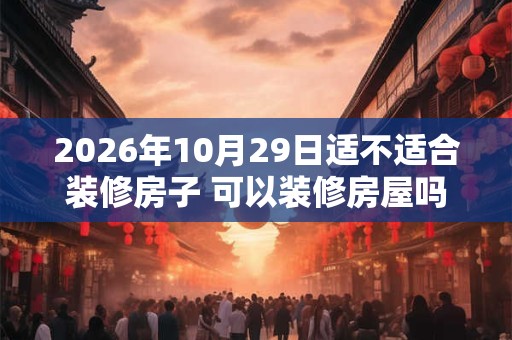 2026年10月29日适不适合装修房子 可以装修房屋吗 2026年10月29日适不适合装修房子 可以装修房屋吗