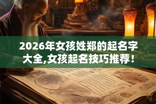 2026年女孩姓郑的起名字大全,女孩起名技巧推荐! 2026年女孩姓郑的起名字大全,女孩起名技巧推荐!