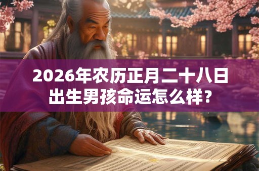2026年农历正月二十八日出生男孩命运怎么样? 2026年农历正月二十八日出生男孩命运怎么样?
