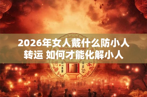 2026年女人戴什么防小人转运 如何才能化解小人 2026年女人戴什么防小人转运 如何才能化解小人