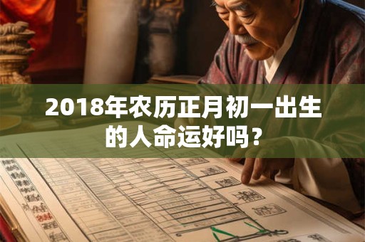 2018年农历正月初一出生的人命运好吗？