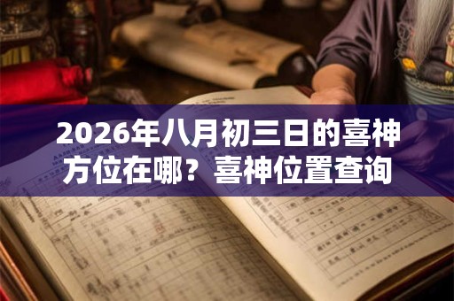 2026年八月初三日的喜神方位在哪?喜神位置查询 2026年八月初三日的喜神方位在哪?喜神位置查询