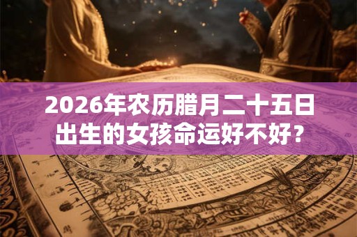 2026年农历腊月二十五日出生的女孩命运好不好? 2026年农历腊月二十五日出生的女孩命运好不好?