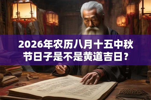 2026年农历八月十五中秋节日子是不是黄道吉日? 2026年农历八月十五中秋节日子是不是黄道吉日?