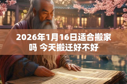 2026年1月16日适合搬家吗 今天搬迁好不好 2026年1月16日适合搬家吗 今天搬迁好不好