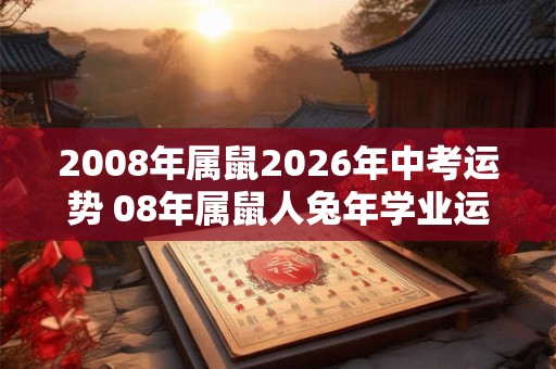 2008年属鼠2026年中考运势 08年属鼠人兔年学业运 2008年属鼠2026年中考运势 08年属鼠人兔年学业运