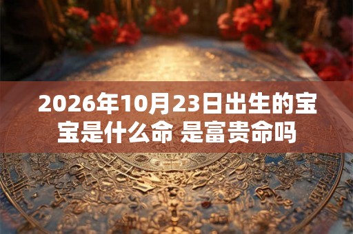 2026年10月23日出生的宝宝是什么命 是富贵命吗