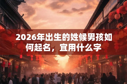 2026年出生的姓候男孩如何起名,宜用什么字 2026年出生的姓候男孩如何起名,宜用什么字