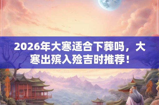 2026年大寒适合下葬吗,大寒出殡入殓吉时推荐! 2026年大寒适合下葬吗,大寒出殡入殓吉时推荐!