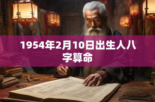 1954年2月10日出生人八字算命 1954年2月10日出生人八字算命