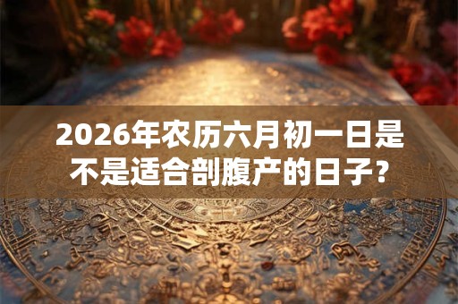 2026年农历六月初一日是不是适合剖腹产的日子? 2026年农历六月初一日是不是适合剖腹产的日子?